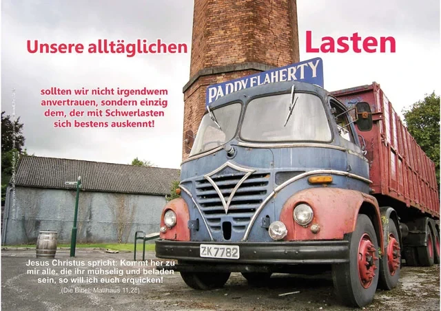 Christliches Banner - Oldtimer Lastwagen