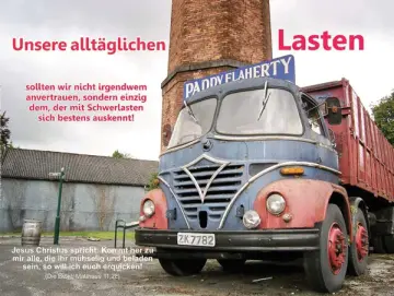 Christliches Banner - Oldtimer Lastwagen