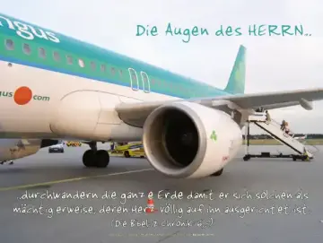 Christliches Poster A1: Flugzeug