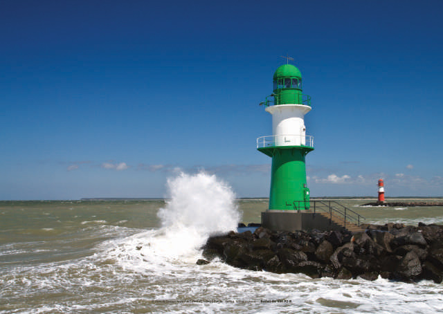 Leuchtturm-Poster: Leuchtturm Warnemünde, A2