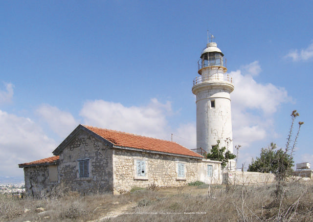 Leuchtturm-Poster: Britischer Leuchtturm, Paphos - A2: