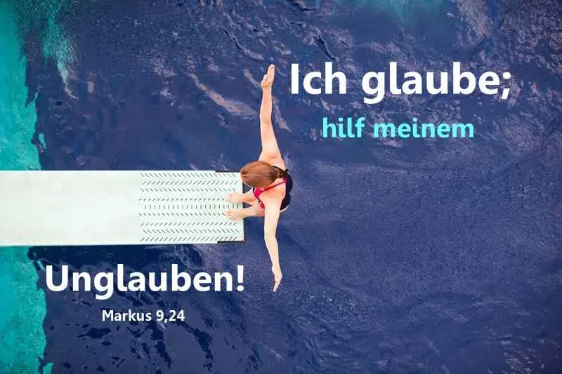 Motiv der Jahreslosung 2020 der Edition Katzenstein mit dem Titel .Turmspringerin