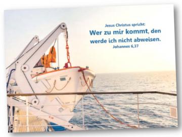 Chrfistliche Faltkarte: Rettungsboot