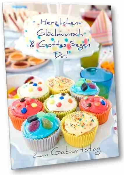 Geburtstagskarte: Bunte Brownies