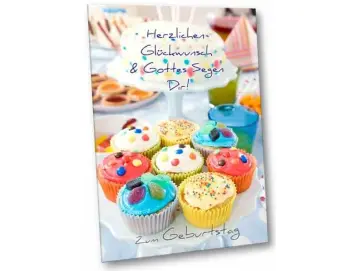 Geburtstagskarte: Bunte Brownies