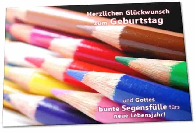 Geburtstagskarte: Buntstifte
