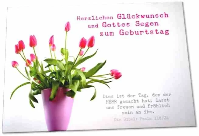 Geburtstagskarte: Vase mit Tulpen
