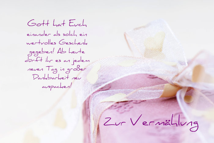 Hochzeitskarte: Verpacktes Geschenk