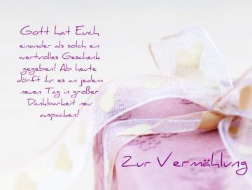 Hochzeitskarte: Verpacktes Geschenk