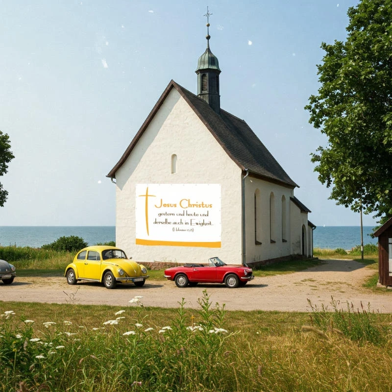 Kirchenbedarf Bibelvers-Wand-Banner XXL-Hebräer 13,8