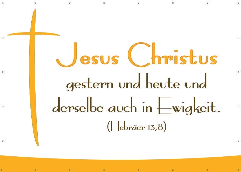 Kirchenbedarf Bibelvers-Wand-Banner XXL-Hebräer 13,8