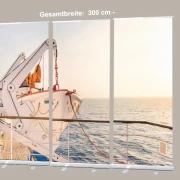 Kirchenbedarf: Roll-Up-Display "Startbereites Rettungsboot" - 3 x 2 m