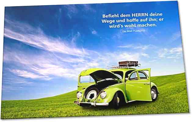 Kühlschrankmagnet - Grüner VW Käfer