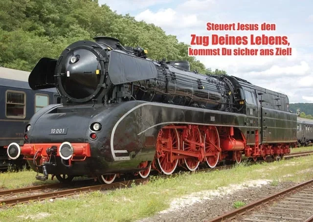 Leinwanddruck Dampflokomotive