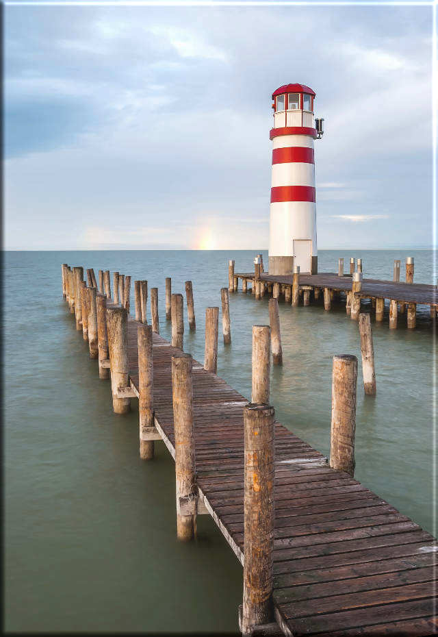 Leinwanddruck: Leuchtturm Podersdorf - Neusiedler See