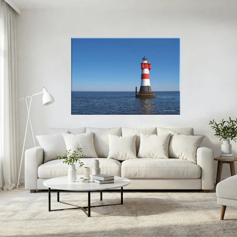 Leinwanddruck: Leuchtturm Roter Sand I