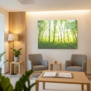 Leinwanddruck: Lichtdurchfluteter Frühlingswald - Bestatterbedarf