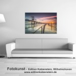Leinwanddruck: Moderne Hängebrücke