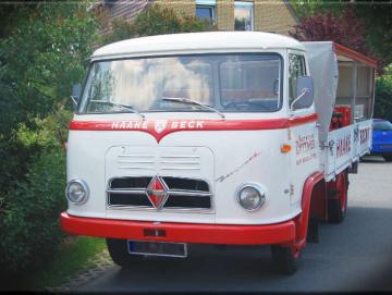 Leinwanddruck Oldtimer Lastwagen Borgward B 611