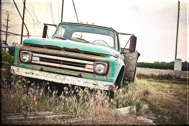Leinwanddruck: Oldtimer Pickup