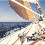 Leinwanddruck: Segelyacht in voller Fahrt