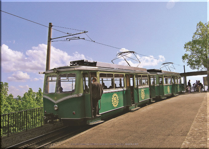 Leinwanddruck Zahnradbahn Drachenfelsbahn