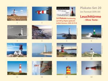 Leuchtturm Poster A4 - 14-Stück-Set