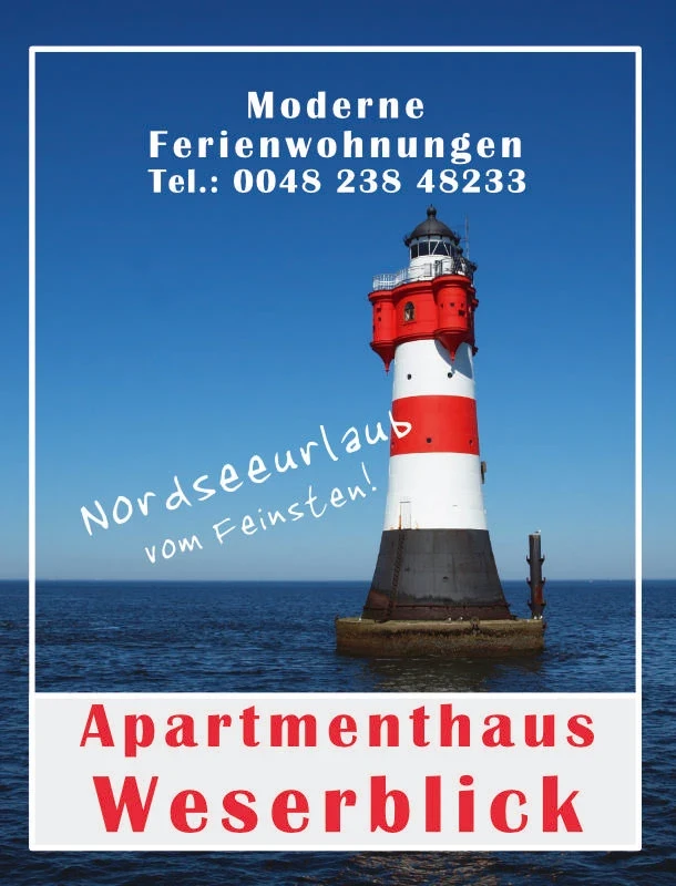 Leuchtturm-Werbe-Banner: Leuchtturm Roter Sand