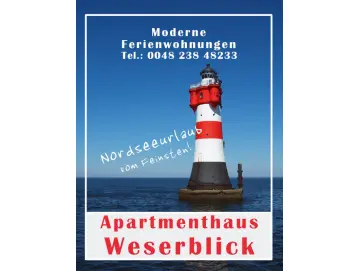Leuchtturm-Werbe-Banner: Leuchtturm Roter Sand