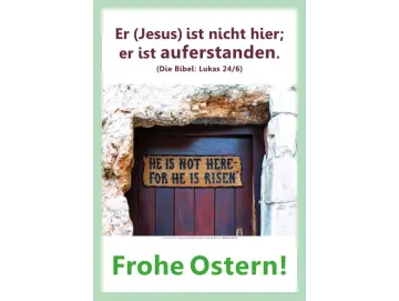 Osterposter A2 Hochformat – Er ist auferstanden | Schaukasten Lukas 24,6