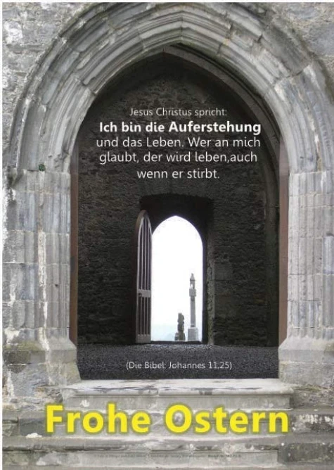 Poster Ostern A1: Steinportal alter Kapelle