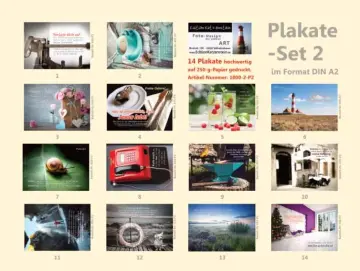 Poster A2 - 14-Stück-Set 2 -Schaukasten-Plakate