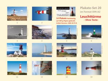 Leuchtturm Poster A2 - 14-Stück-Set