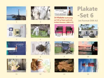 Poster A2 - 14-Stück-Set 6 -Schaukasten-Plakate