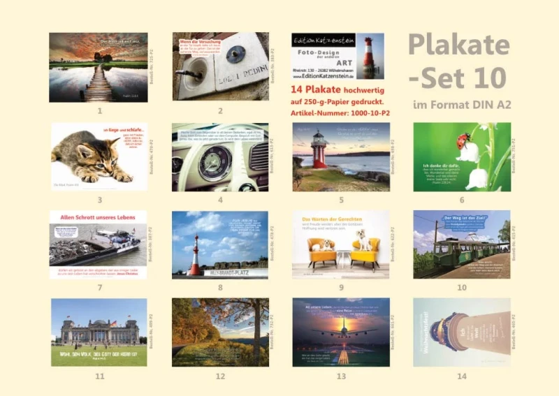 Poster A2 -Set 10 Schaukasten-Poster