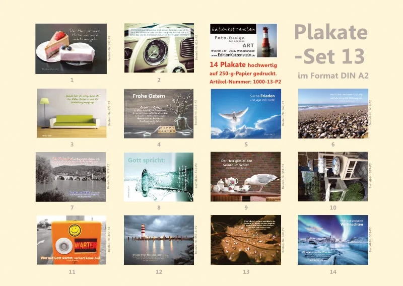 Poster A2 -Set 13 - Schaukasten-Plakate
