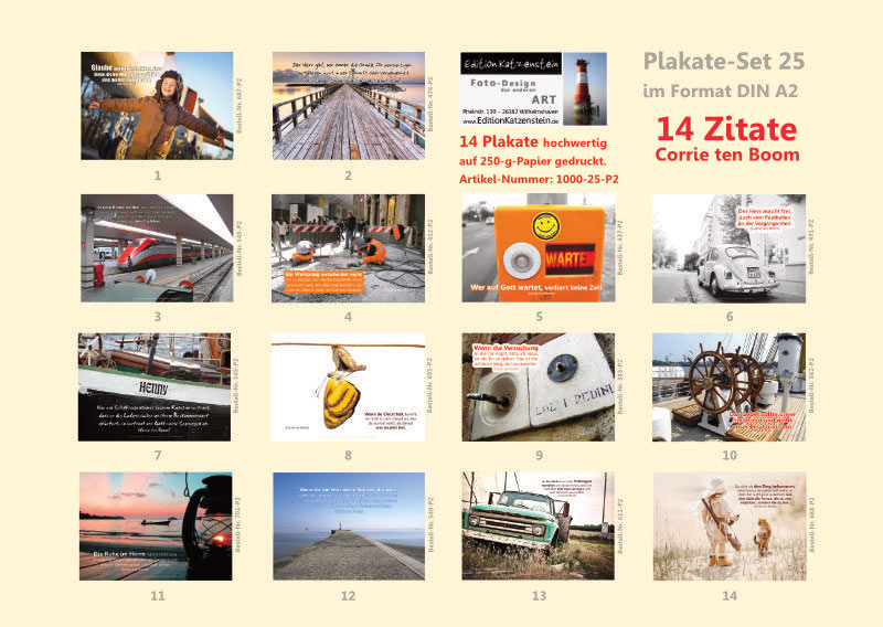 Poster A2 -Set 25 - Zitate Corrie ten Boom