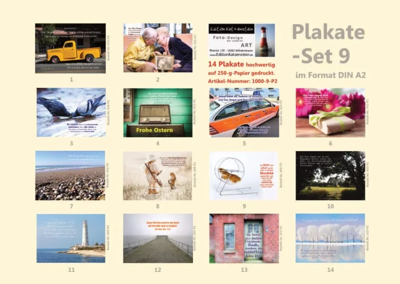 Poster A2 -Set 9 - Schaukasten-Poster