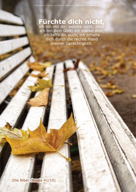 Poster Ewigkeitssonntag A2: Leere Parkbank