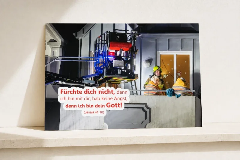 Jahreslosung 2027 als edles A3-Poster mit Jesaja 41,10 DIN-A3-Poster zur Jahreslosung 2027 auf heller Natursteinleiste mit Jesaja 41,10 - Edition Katzenstein - Bestatterbedarf
