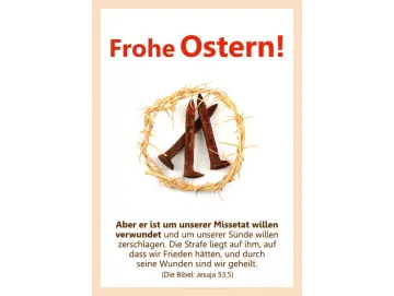Osterposter A2 Hochformat – Dornenkrone und Nägel – Jesaja 53,5