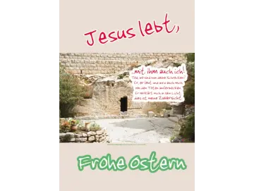 Christliches Poster A2 Ostern – Gartengrab Jerusalem