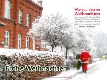 Poster Weihnachten A2: Weihnachtsmann im Einsatz