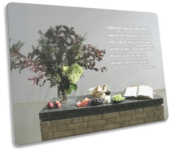 Postkarte - Erntedank: Geschmückter Altar
