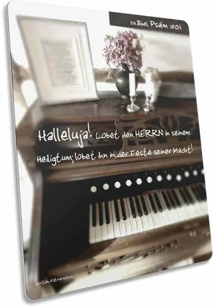 Postkarte: Altes Harmonium