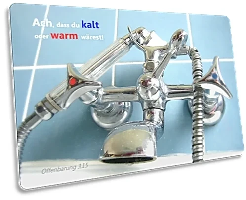 Postkarte: Altmodische Badewannen-Armatur