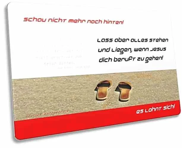 Postkarte: Einsame Sandalen