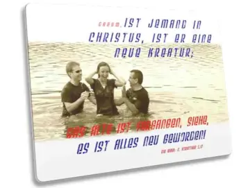 Postkarte: Freudige Taufszene