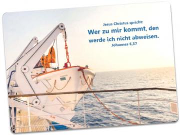 Christliche Postkarte - Rettungsboot