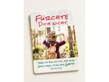 Postkarte Jahreslosung 2027 DIN A6 – Vater trägt Sohn auf Schultern
